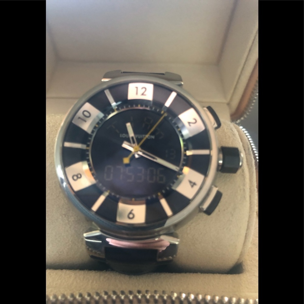 LOUIS VUITTON Tambour Digital Analogic Watch